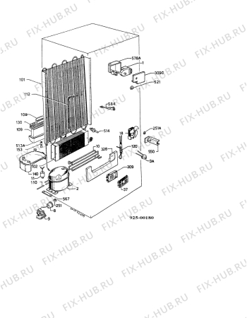 Взрыв-схема холодильника Juno JKG8490 - Схема узла Functional parts